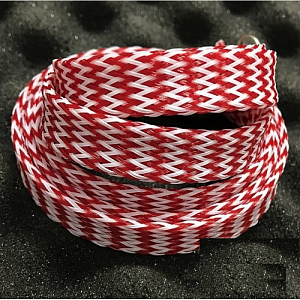 Обплетення для кабелю 12мм 25-35мм² (2-0Ga) біло-червоний фото