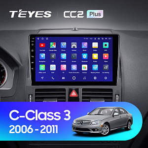 Teyes CC2 PLUS Mercedes Benz C Class 3 W204 S204 2006-2011 9" Штатна магнітола фото