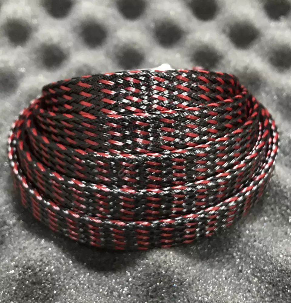 Обплетення для кабелю 12мм 25-35мм² (2-0Ga) червоно-чорний