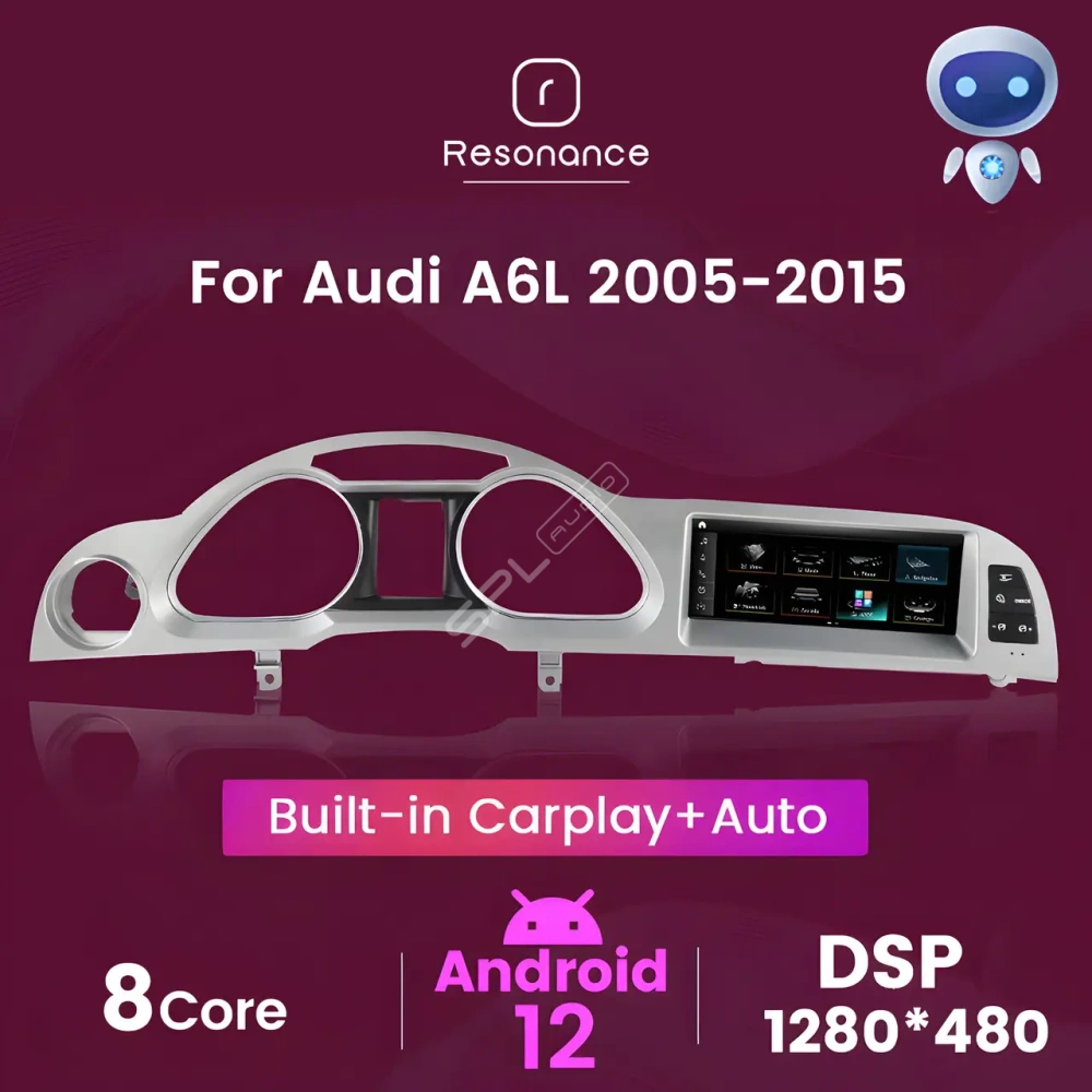 Resonance Audi A6, A6L (C6/4F) 2005-2009 4+64 8.8'' 4G Carplay Штатная магнитола