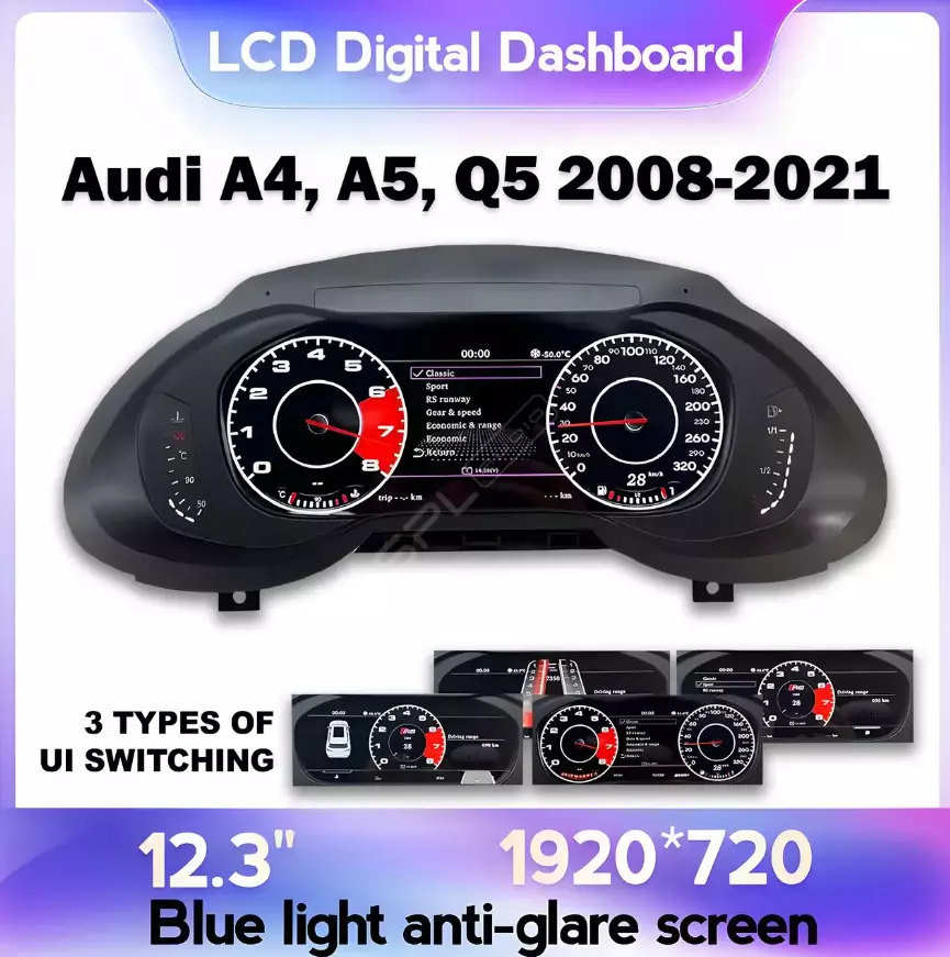 Цифровая приборная панель Audi A4, A5, Q5 (B8, B9, F5, 8R) (2008-2021) MMI №1