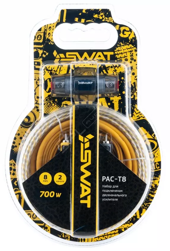 Комплект для 2-го підсилювача SWAT PAC-T8 №1
